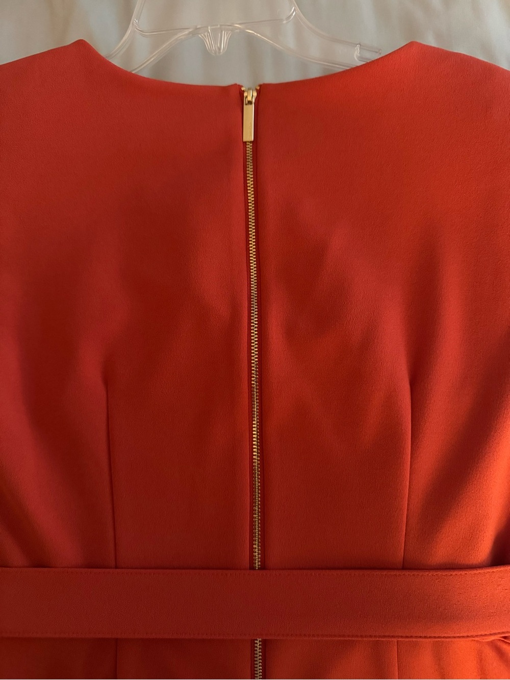 Calvin Klein Clay Tie Waist Ruffle Dress | Size Small - Picture 4 of 8